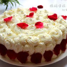 玫瑰花奶油蛋糕