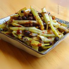 豆豉炒通菜梗