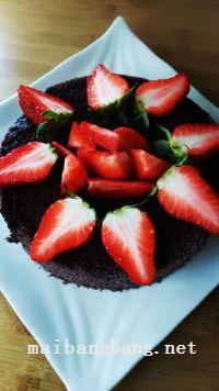 草莓黑米松糕的做法步骤6