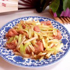 韭黄炒午餐肉