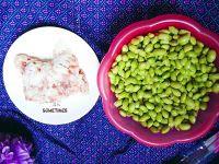 肉末焖毛豆的做法步骤1