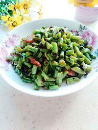 盐菜肉炒豆角的做法步骤8