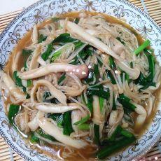 韭菜炒双菇