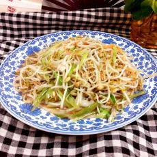 蒜苗炒豆芽