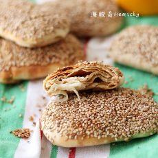 麻酱蟹壳烧饼