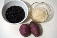 紫薯黑米糊的做法步骤1